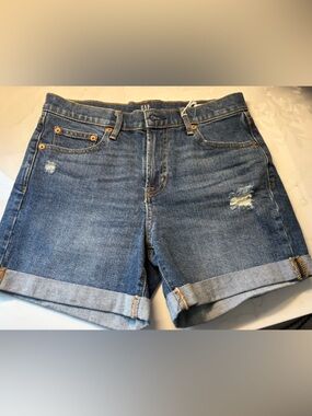 Gap Classic Blue Distressed Denim Shorts